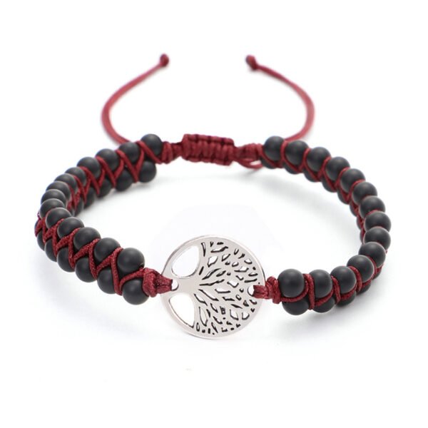 Woven Twine Double Tree of Life Yoga Bracelet - Image 3