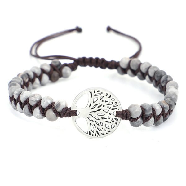 Woven Twine Double Tree of Life Yoga Bracelet - Image 5