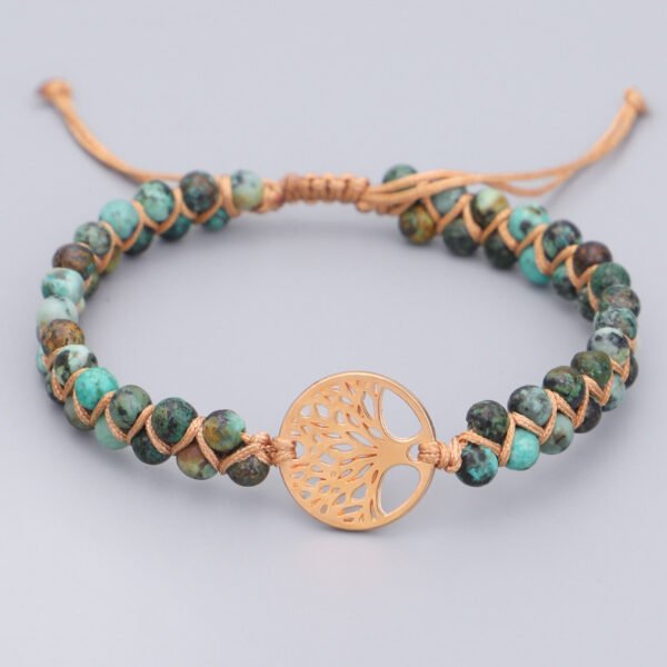 Woven Twine Double Tree of Life Yoga Bracelet - Image 6