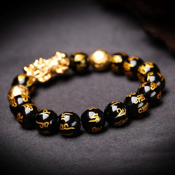 Feng Shui Bracelet - Pixiu Black Obsidian Bracelet for Wealth - Image 4