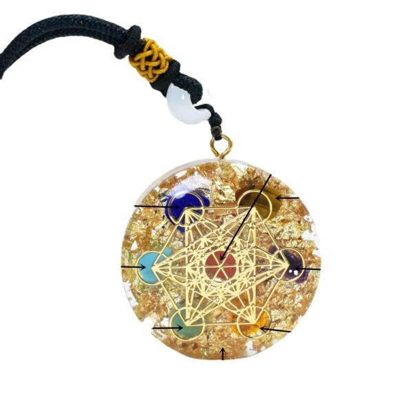 Crystal Gravel Epoxy Resin Pendant Necklace - Image 5