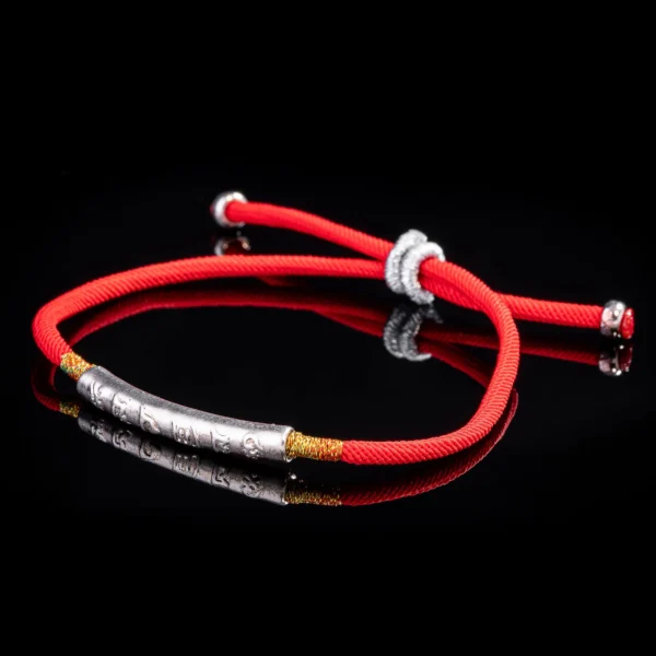 Tibetan Red String Bracelet - Buddhist Lucky Charm - Image 6