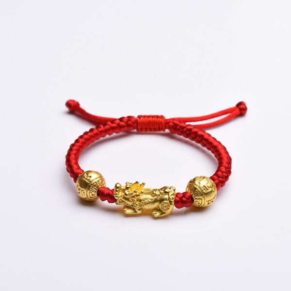 Ethnic Style Hand-woven Red Rope Mantra Bracelet - Image 5