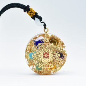 Crystal Gravel Epoxy Resin Pendant Necklace