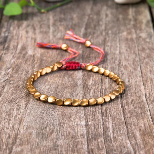 Tibetan Copper Beads Bracelet Handmade - For Healing, Strength & Protection - Image 7