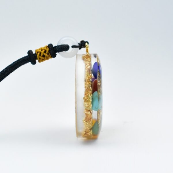 Crystal Gravel Epoxy Resin Pendant Necklace - Image 3