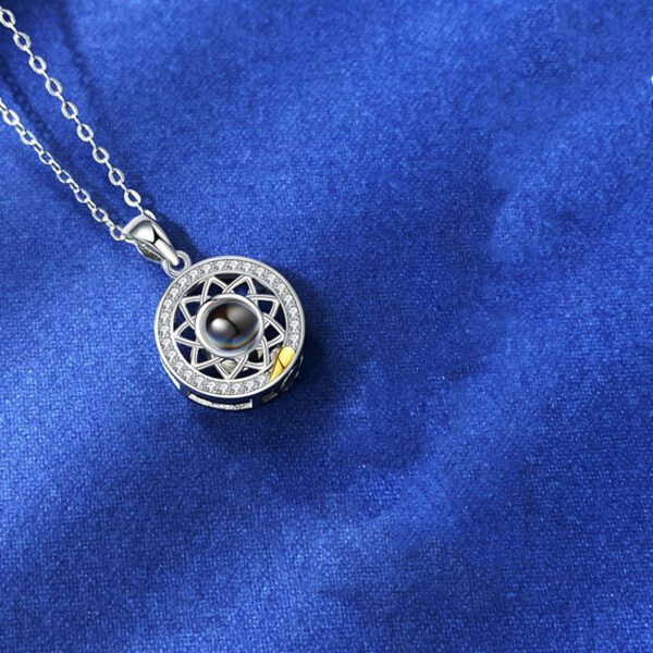 Sun Moon Shape Couple Personalized Necklaces Wedding Birthday Jewelry  Languages I Love You Projection Pendant Necklace Gifts - Image 6