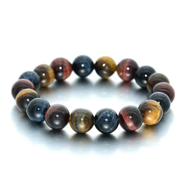 Natural Tiger Eye Stone Men's Bracelet - Image 5