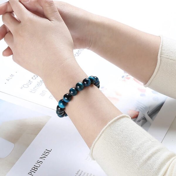 Natural Tiger Eye Stone Men's Bracelet - Image 2