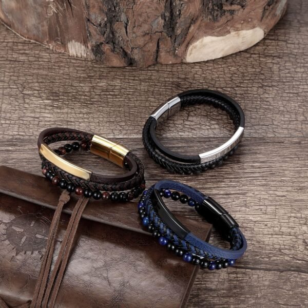 Woven leather bracelet - Image 2