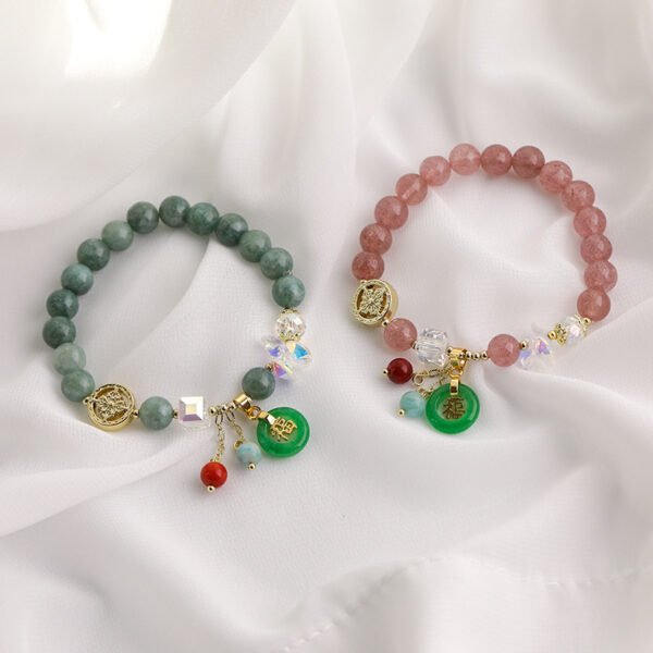 Design Crystal Stretch Bracelet Strawberry Crystal - Image 4
