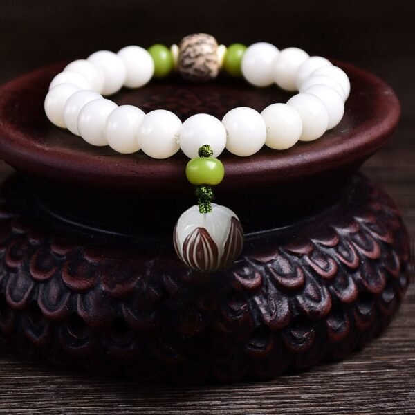 White Jade Bodhi Bracelet For Men And Women - Image 9