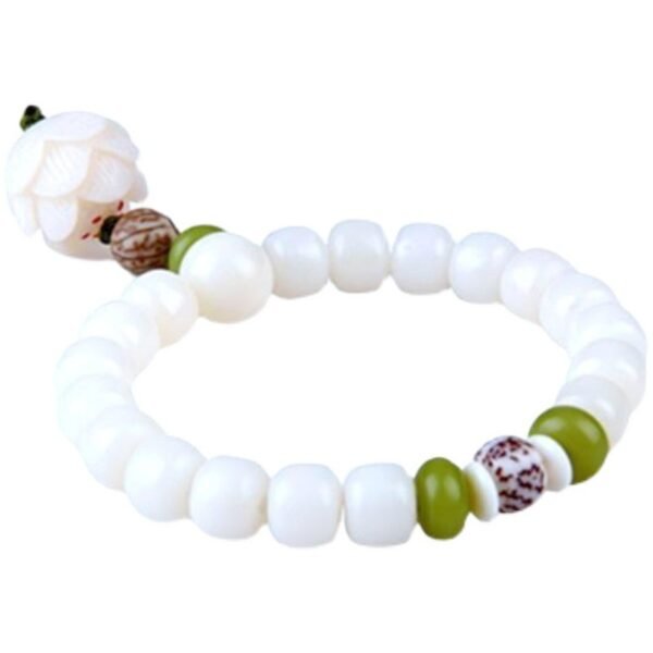 White Jade Bodhi Bracelet For Men And Women - Image 2