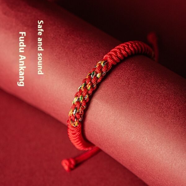 Dorje Knot Pull-out This Animal Year Red Rope Bracelet - Image 2