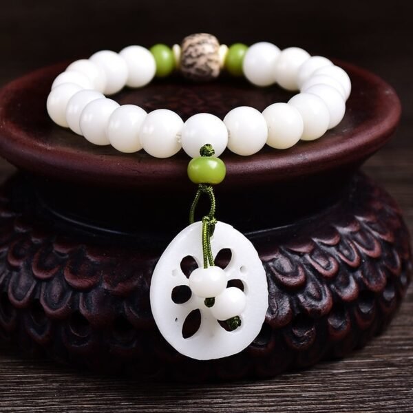 White Jade Bodhi Bracelet For Men And Women - Image 3