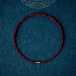 Keep Positive Golden Bead Braided String Lucky Bracelet Anklet