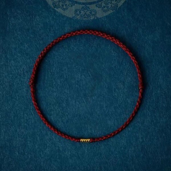 Keep Positive Golden Bead Braided String Lucky Bracelet Anklet