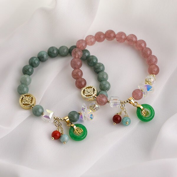 Design Crystal Stretch Bracelet Strawberry Crystal - Image 5