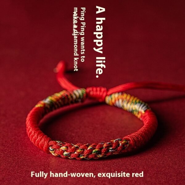 Dorje Knot Pull-out This Animal Year Red Rope Bracelet - Image 3