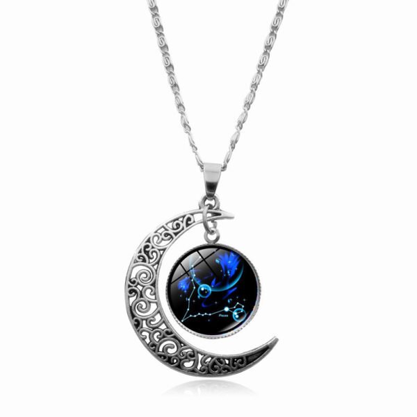 Starry Sky Twelve Constellations Time Gemstone Necklace Women - Image 4