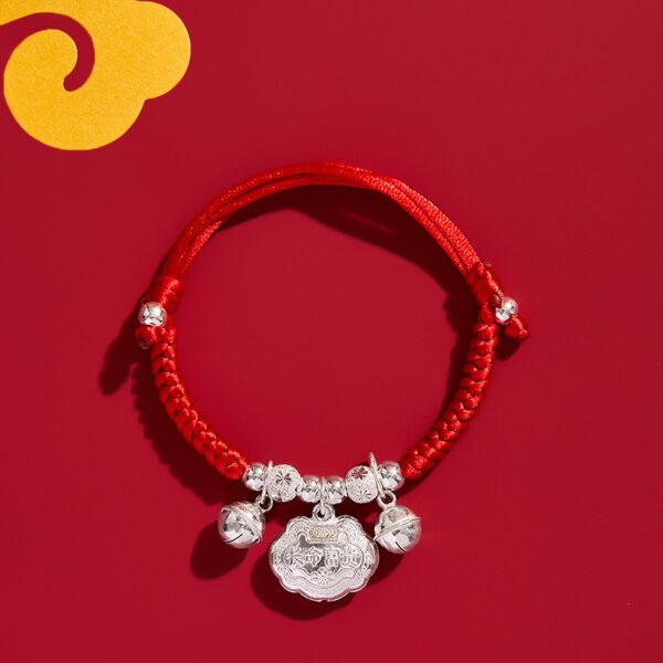 Baby And Infant Red Rope Pig Auditory Ossicle Mahogany Bracelet Pendant - Image 4