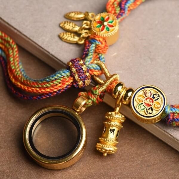 Hand-woven Cycle Tibetan Carrying Strap Bracelet - Image 6
