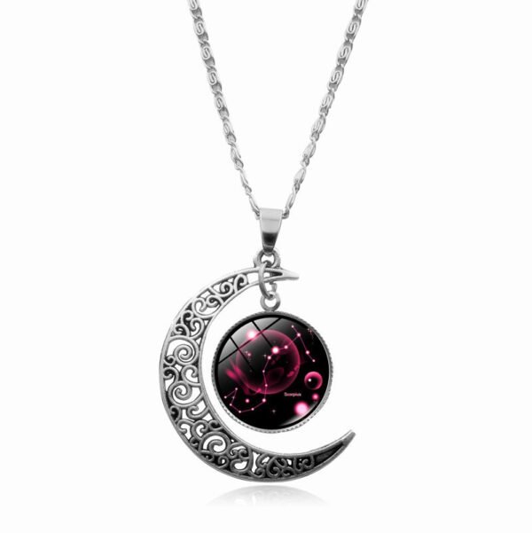 Starry Sky Twelve Constellations Time Gemstone Necklace Women - Image 9