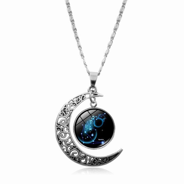 Starry Sky Twelve Constellations Time Gemstone Necklace Women - Image 2