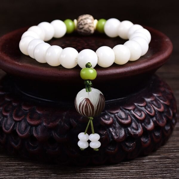 White Jade Bodhi Bracelet For Men And Women - Image 8
