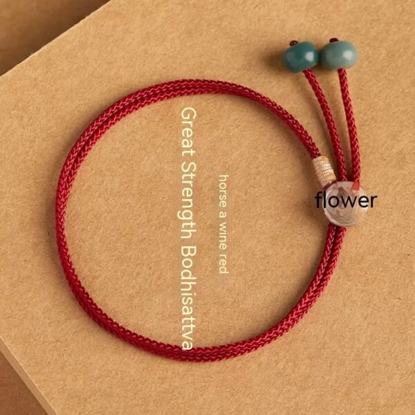 Zodiac Rabbit Red Rope Hand Strap Couple's Hand-woven Bodhi Hand Jewelry - Image 5