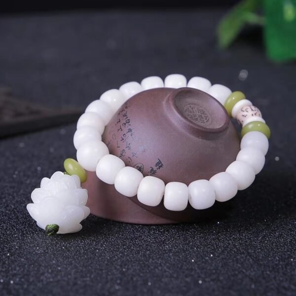 White Jade Bodhi Bracelet For Men And Women - Image 6